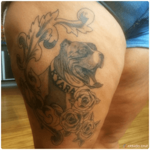 Tattoo - 15/12/2016 - #art #artwork #draw #drawing #design #desenho #ink #inked #paint #painting #tattooed #tattooing #tattooist #instatattoo #handcrafted #handmade #graphics #blackandgreytattoo #dog #love #roses #013 #nofilter #tattoodo #claudiocruz #healed