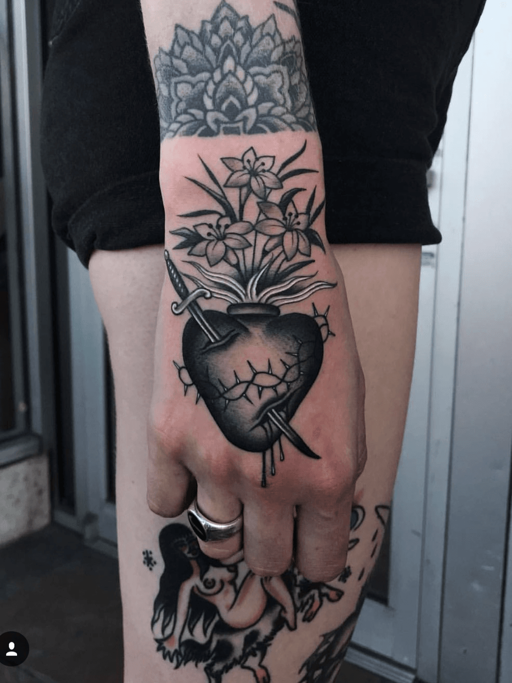 Black and Grey Sacred Heart Tattoos  Cloak and Dagger Tattoo London