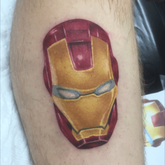 Colour Iron Man Helmet from Lady Boris  Inked Up Chester  Facebook