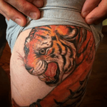 Thigh/ butt tattoo #feline #roar #claws #bigcat #tiger 