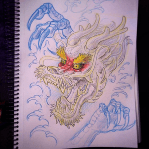 www.ettore-bechis.com #dragon #sketch just for fun #tattoo #japanesedragon