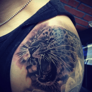 Jaguar tattoo done by One Intro 