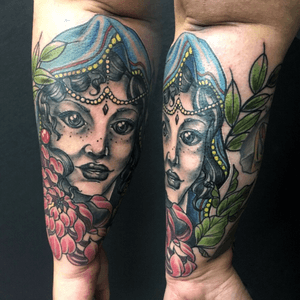 #woman #neotrad #colour #armtattoo #neotraditional #inkbooster #cheyennehawk #eternalcolours