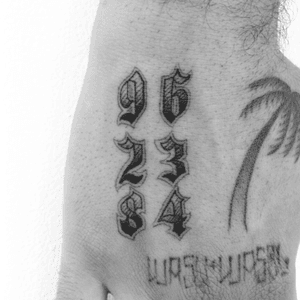 ✨962384✨ (just the numbers are mine) #lettering #numbers #blackworktattoo #choloink 