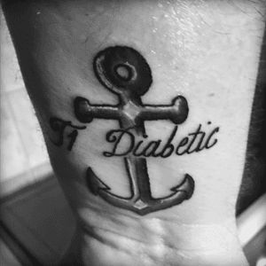 Anchor to represent my time in the Navy. Diabetic Alert