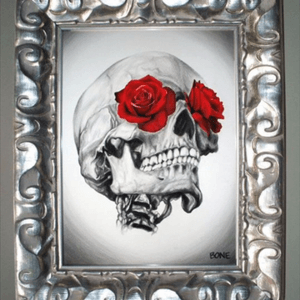 Skull with Roses in eyes (my original artwork) #megandreamtattoo 