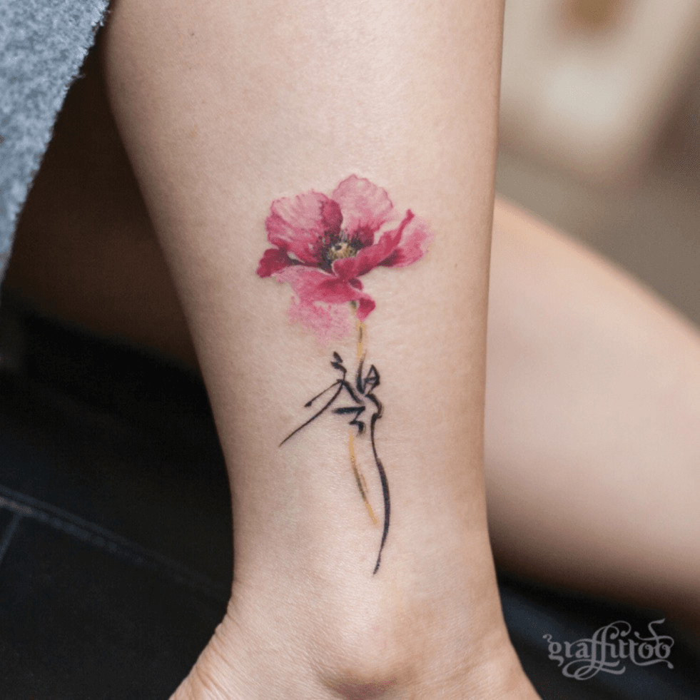 30 Beautiful Flower Tattoo Ideas  Lavender  Poppy Tattoo I Take You   Wedding Readings  Wedding Ideas  Wedding Dresses  Wedding Theme