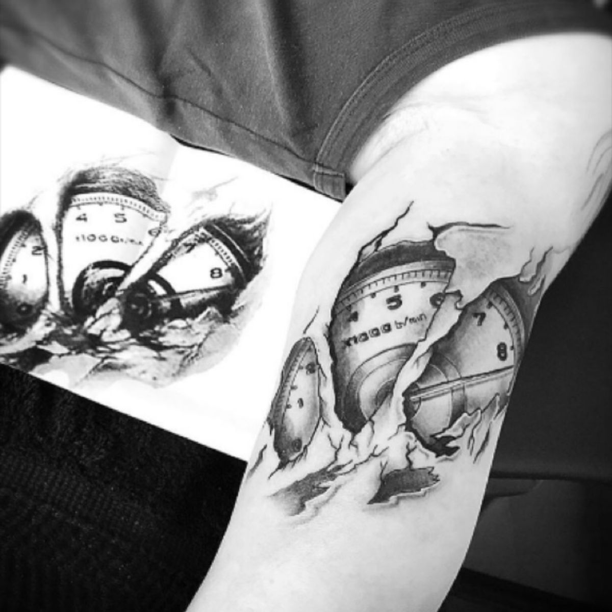 Tattoo uploaded by Pieter P. • gauge tattoo blackandgrey wounds 