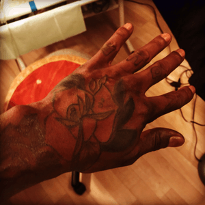 Left hand tattoo
