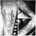 Tat No.26 "Geometric Wolf" #tattoo #geometry #wolf #lines #improving #bylazlodasilva (design by other artist) #🐺