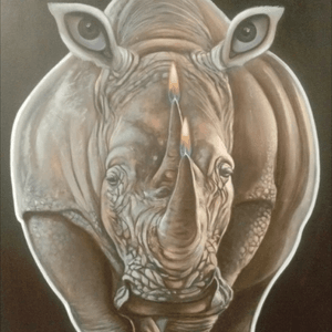 One of my favorite pieces of art of all time. Would love to get this. #megandreamtattoo #trippyrhino