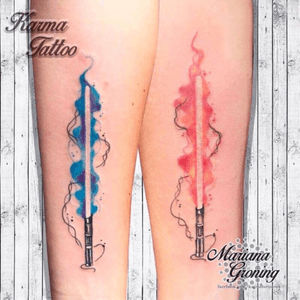 Tattoo uploaded by Mariana Groning • Starwars lightsabre friends tattoo  #tattoo #tatuaje #color #mexicocity #marianagroning #tatuadora #karmatattoo  #awesome #colortattoo #tatuajes #claveria #ciudaddemexico #cdmx  #tattooartist #tattooist #friendstattoo ...