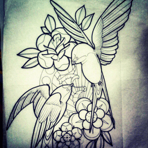 My sparrow tattoo #sparrow #line #jhonrodriguez #colombia #ideas #arm #drawing