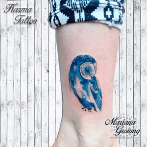 Watercolor owl tattoo, tatuaje de lechuza con acuarela #tattoo #tatuaje #cdmx #mexico #karmatattoomx #marianagroning #watercolor #acuarela #watercolortattoo #tatuajeacuarela  #owl #owltattoo #lechuza #amazing #madeinmexico 