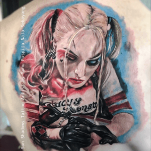My artwork #tattoo#tattooartist#tattooart#sucidesquad#ink#colortattoo#realism#artis#tattooartist#tattooart#art#sexy#realismtattoo#westernaustralia#perth#sunshadowstattoo#australia 