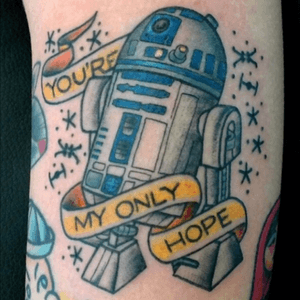 R2d2 with some tie fighter and x-wing filler
