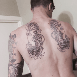 Very beggining of the traditional back piece