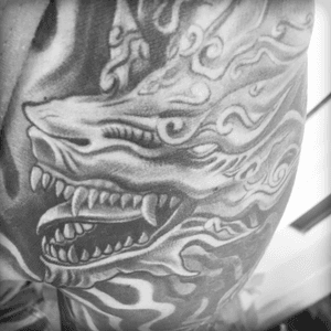 Dragon tattoo on my shoulder that connects to my chest/shoulder  @tyson_tkd_bjj 