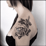 #black #flower #rose #tattoo #blackwork #totemica #ontheroad 