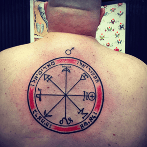 First Pentacle of Mars. Inked by Charlotta at Tattoo Charlies in Lexington, Ky