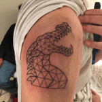 Only colouring left #geometric #dragon #tattoo #japan #tokyo 