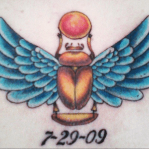 This is the symbol for Khepri, the Sun-bringer Egyptian God. He represents rebirth, new life. The date is the date i had my lover transplant. #transplant #liver #egyptiantattoo #khepri #Egyptian #Egypt #God #rebirth #Newlife 