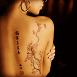#mydreamtattoo can anyone tell me what does it say?? #cherryblossomtattoo #chinese 