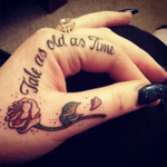 Beauty and the beast rose hand tattoo #quote #disney 