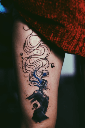 The Upside Down. In progress🌗 #tattoo #tattoos #tattooed #inked #galaxy 