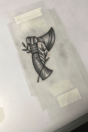 Axe tattoo sketch - machado