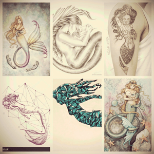 #MEGANDREAMTATTOO mermaid protecting her young dedicated to my twins. 