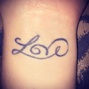 Tattoo uploaded by Carlyann • One stroke love tattoo • Tattoodo