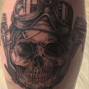 My brand new Skull & Pistons tattoo