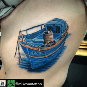 #boat #ribs #greekfishingboat #mikevantattoo @mikevantattoo #color #welove 