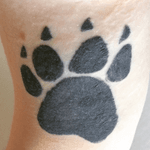 Never get your friend with a tattoo gun to permenantely ink your body. Cover up, took 3 sessions. #Paw #Dog #coverup