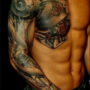 This is a great tattoo #sleevetattoo #mechanical 
