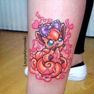 Chibi Vulpix tattoo #pokemon #fire 