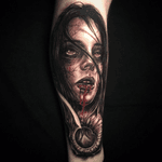 Zombie girl tattoo by Jeremiah Barba 