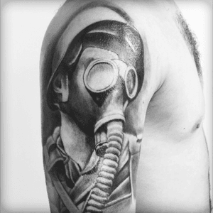 #gasmask#realistic#tattoo_artwork #damontheodorou#arm