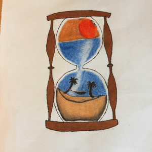 Love doing hour glass pieces. Done with prisma colored pencils