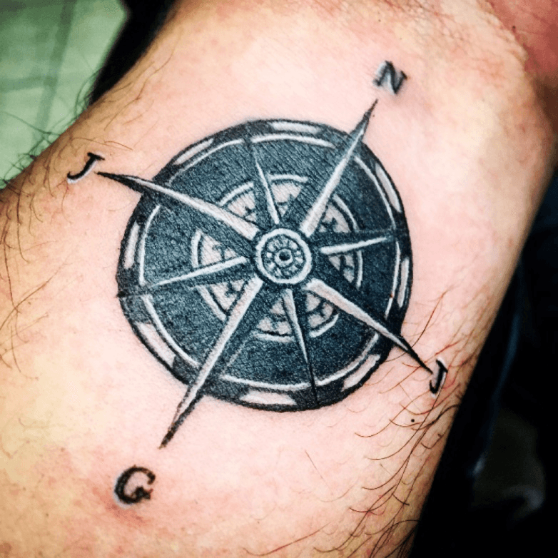 Compass Tattoo - Fun little rib piece done by @jamesnyeyo #compasstattoo  #ipswichtattoo