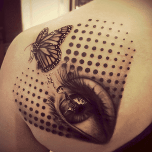 #tyeharris #eye #butterfly #dots #hyperrealism 
