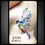 #abstract #watercolor #watercolortattoos #watercolortattoo #bird #birdtattoo #animal made @ #absolutink by #skinkorpus #watercolorartist #tattooartist