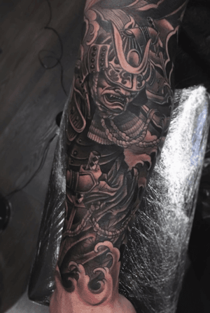 Samurai #samurai #irezumi #japanese #blackngrey #fingerwaves #tattoodo #wearesorrymom