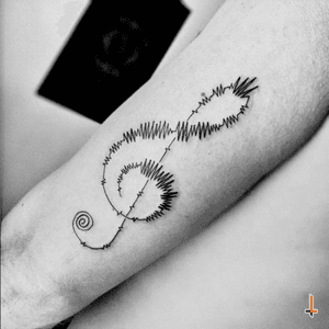 Nº268 #tattoo #tatuaje #ink #inked #gnote #gclef #clef #musicnote #music #musictattoo #bylazlodasilva
