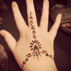 Henna tattoo I got at Rehobeth Beach Boardwalk. Considered going straight to my tattooist to have him trace it, but I never ended up doing it. Instead, I copied it onto paper and made small additions.