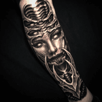 Some surrealism womans face with biomech. Done by @Jeremiah_Barba out of Southern CA. US.