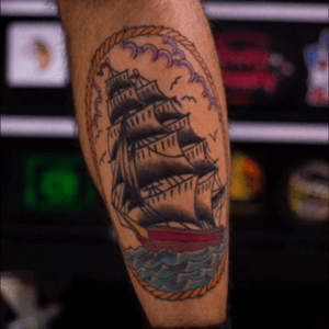 Traditional ship tattoo done by our artist Macho @tattoos_by_macho #boldwillhold #traditional #americantraditional #ship #shiptattoo #shintattoo #tattoo #tattoos #ink #inked #brooklyn #NewYorkTattooer 