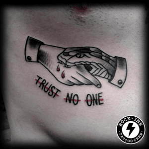 Tattoo by fotis hatzigeorgiou at rhodes island #rocknink #fotishatzigeorgiou #trustnoone 