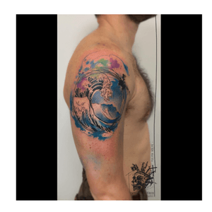 #hokusai #tattooidea #wave #tattoo #tattoostudioyorick #sketch #watercolor #tattoo2me 